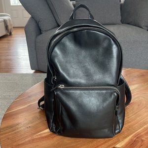 Aritzia Six Eleven XANDER Leather Backpack in Black